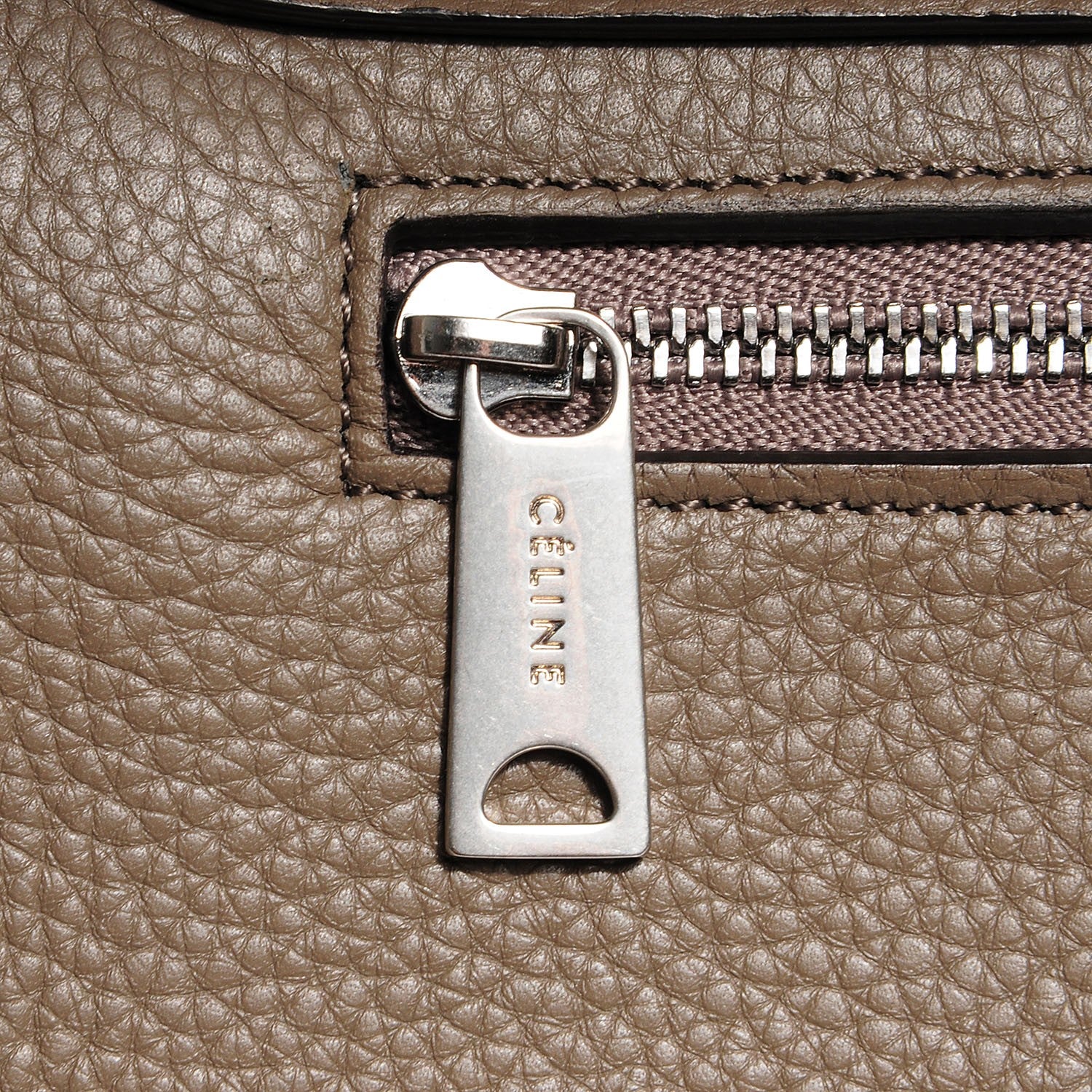 Celine Drummed Calfskin Suede Small Trapeze Dune 9 of 9