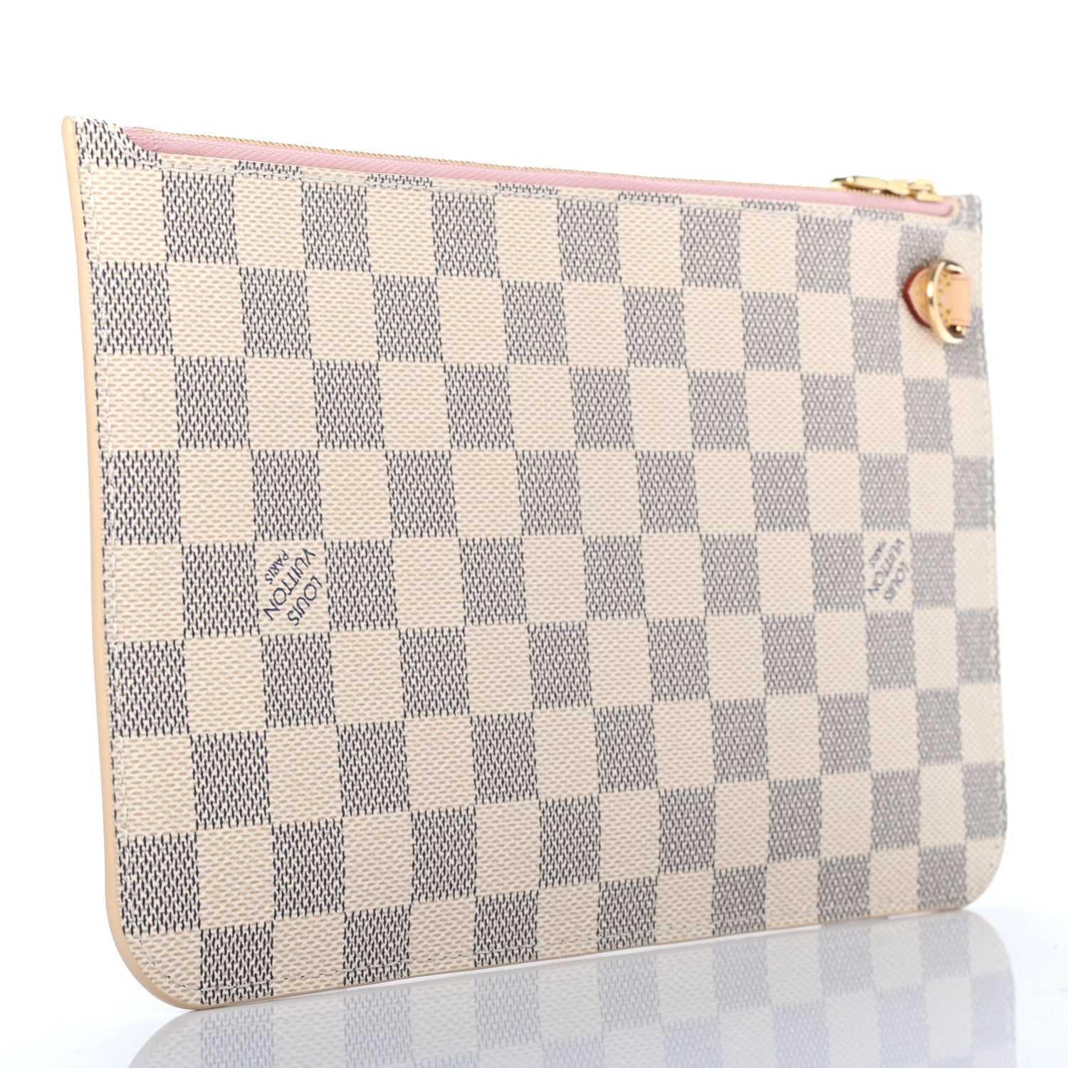 Louis Vuitton Damier Azur Neverfull MM GM Pochette Rose Ballerine 3 of 7