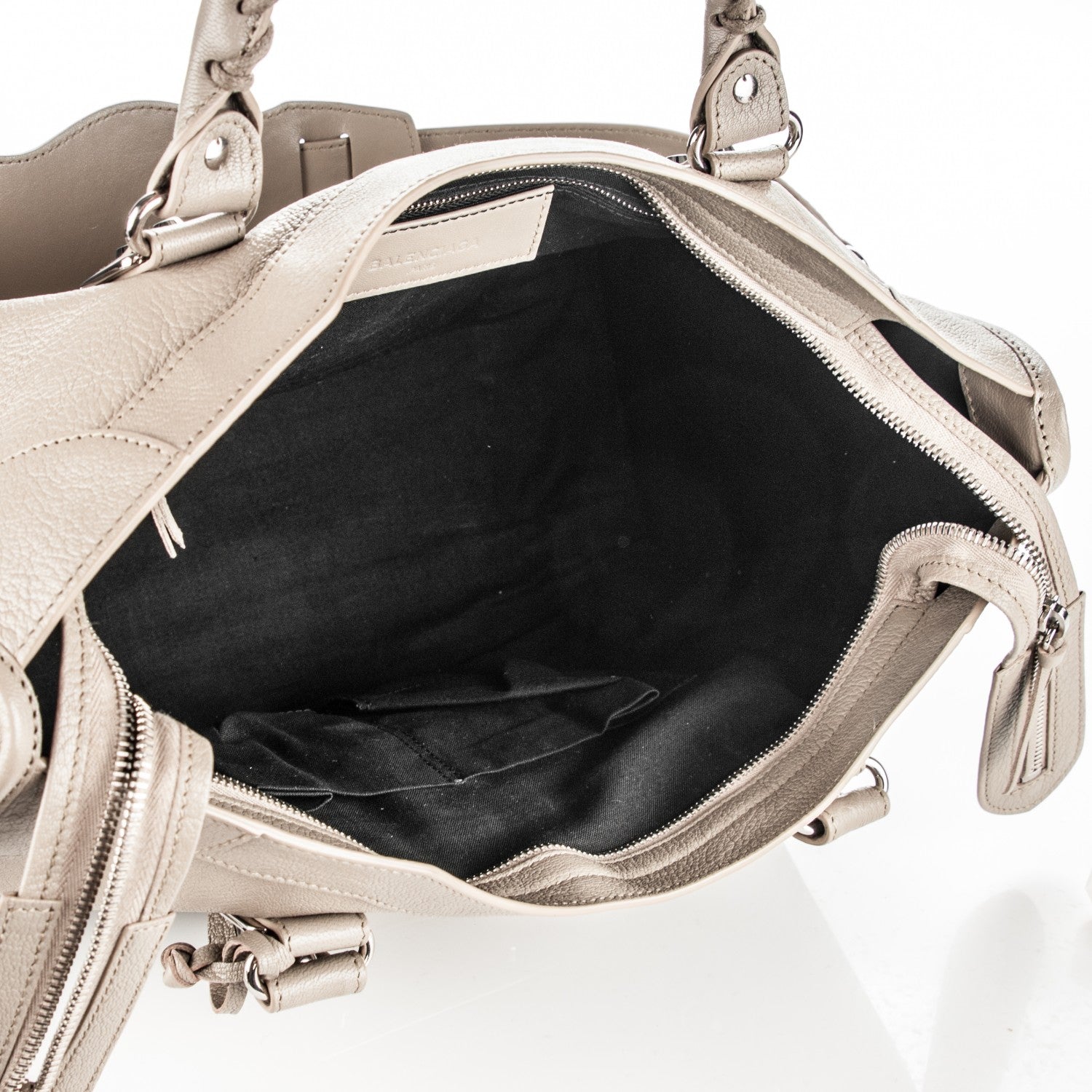 Balenciaga Chevre Silver Metallic Edge Hardware City Beige Dune Argille 5 of 7