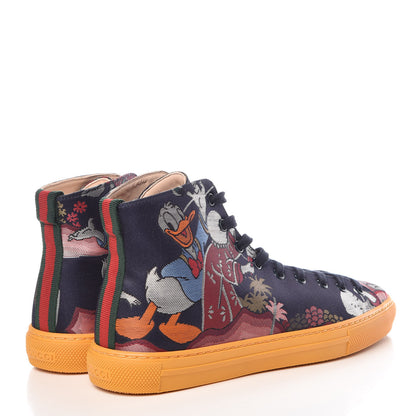 Gucci X DISNEY Jacquard Japanese Donald Duck Mens High Top Sneakers 6.5 Tide Multicolor 4 of 11