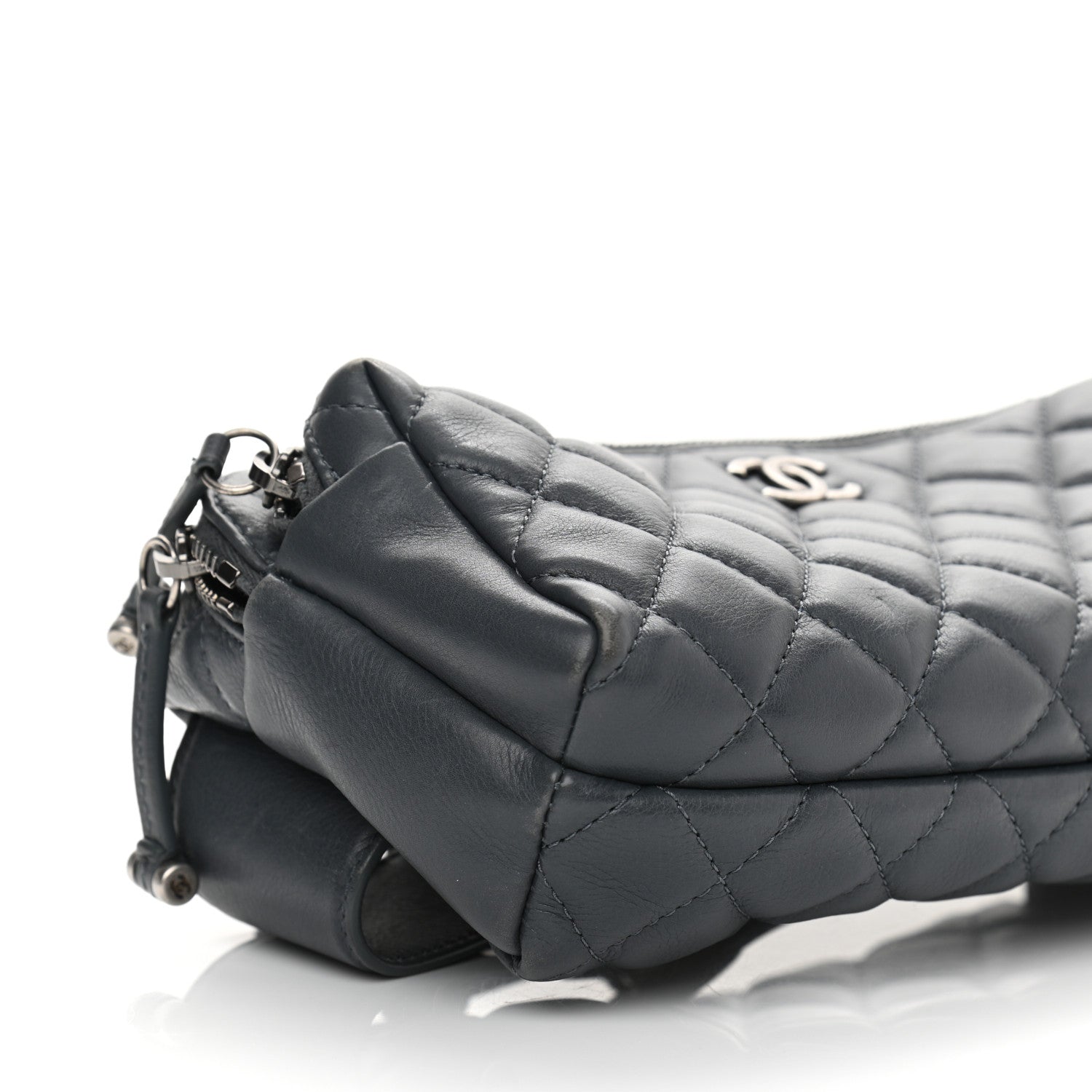 Chanel Calfskin Quilted Waist Bag Dark Grey 10 of 12