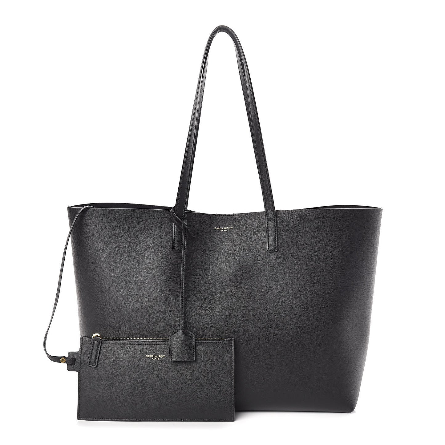Calfskin Large Shopping Tote Black