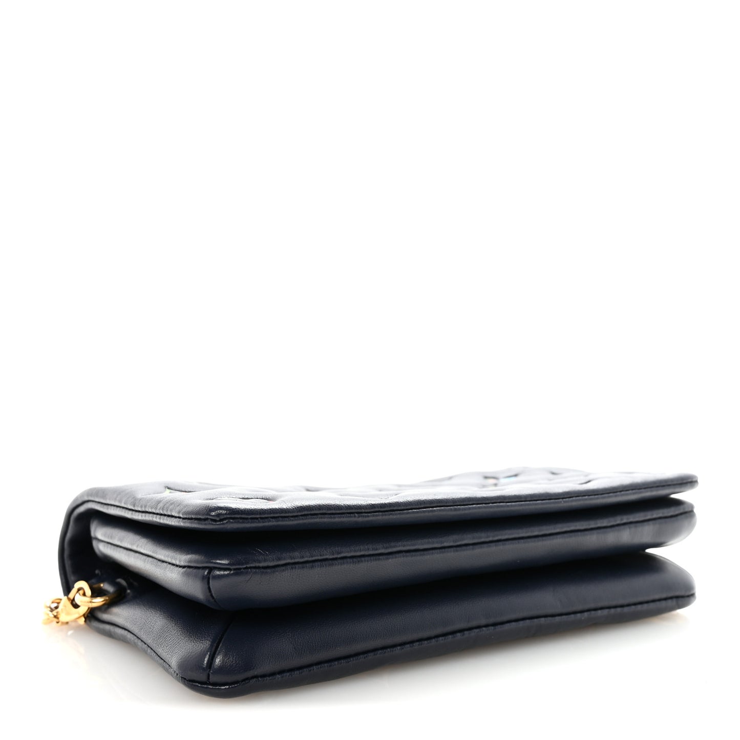 Lambskin Embossed Monogram LV Garden Pochette Coussin Navy