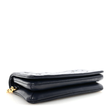 Louis Vuitton Lambskin Embossed Monogram LV Garden Pochette Coussin Navy 4 of 10