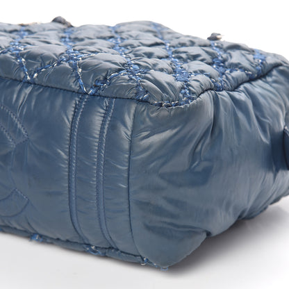 Chanel Nylon Quilted Tweed Stitch Bubble Camera Case Blue 11 of 15