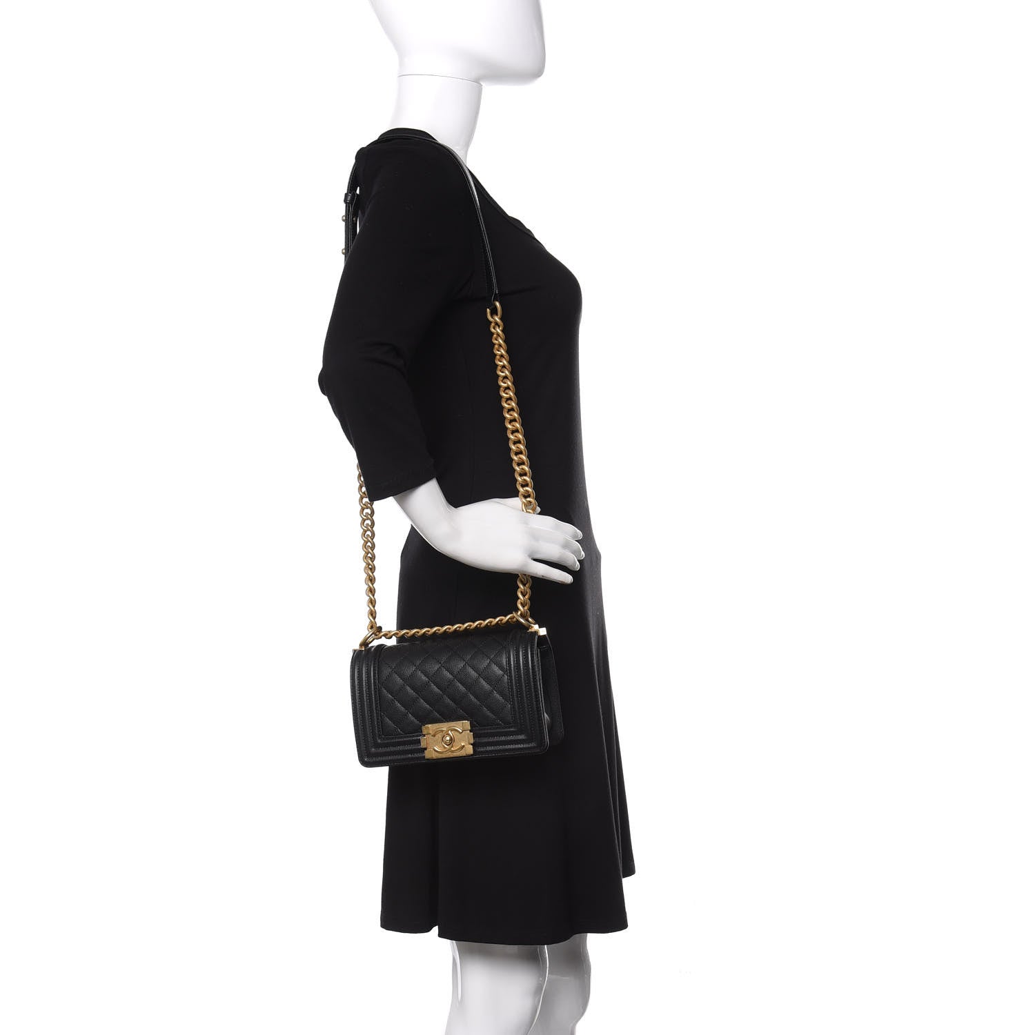 Chanel Caviar Quilted Small Boy Flap Black 2 of 11