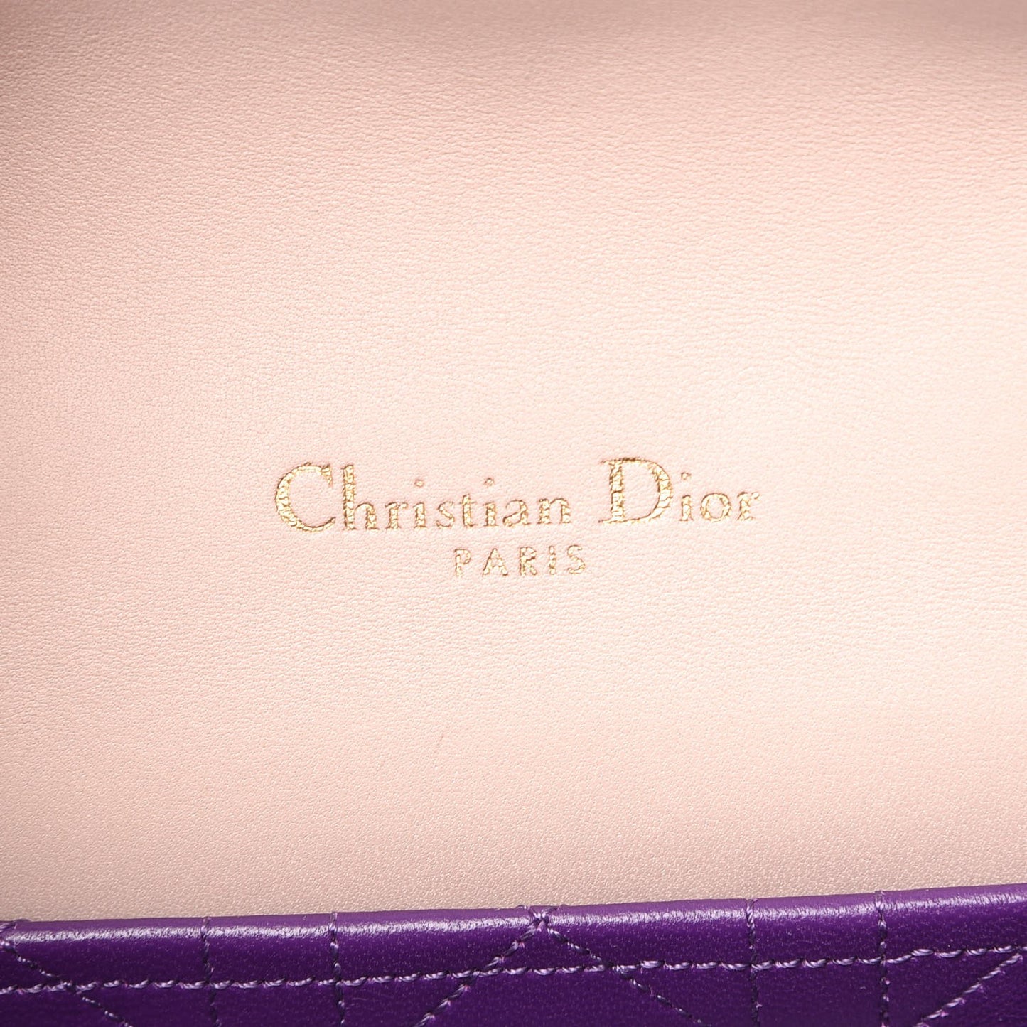 Lambskin Cannage Large Miss Dior Flap Rose Poudre