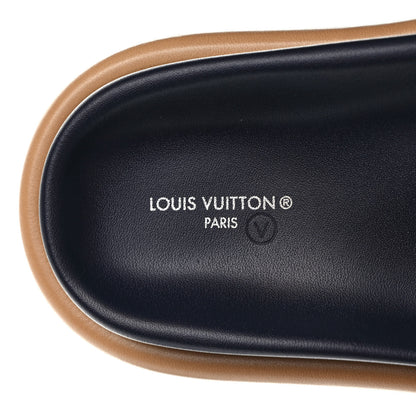 Louis Vuitton Nylon Monogram Womens Pool Pillow Comfort Mules 37 Navy Blue 7 of 8