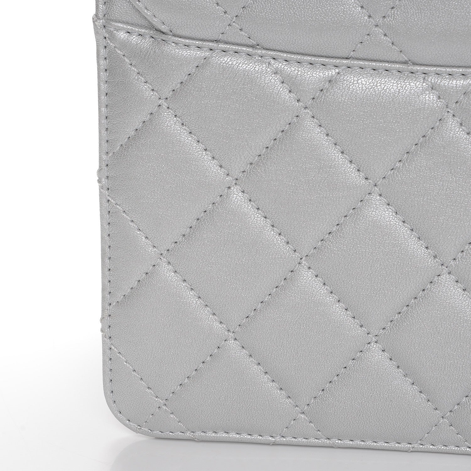 Chanel Metallic Sheepskin Quilted Beauty Lock Flap Silver 10 of 11