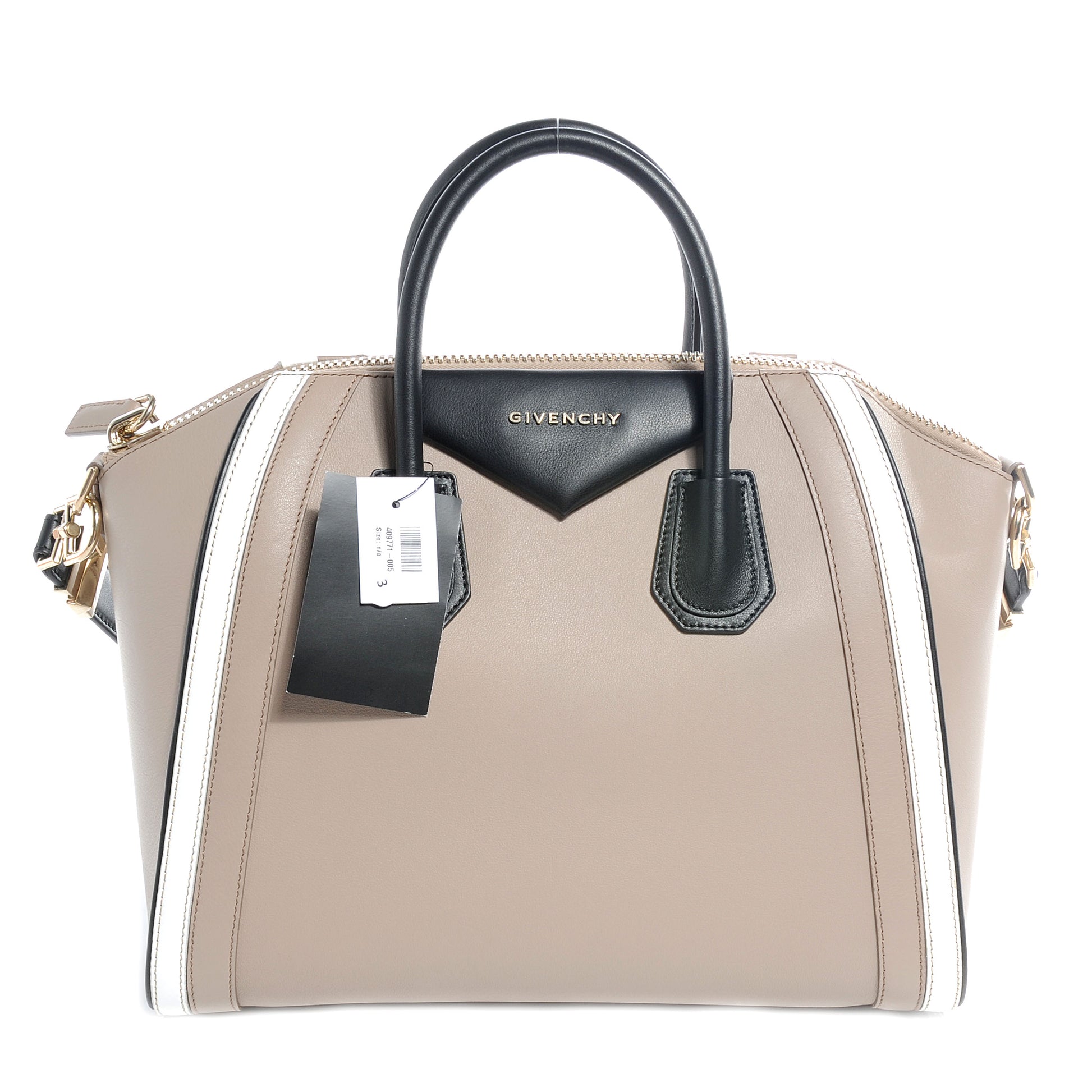 Givenchy Goatskin Medium Tri-Color Antigona Black White Beige 1 of 7