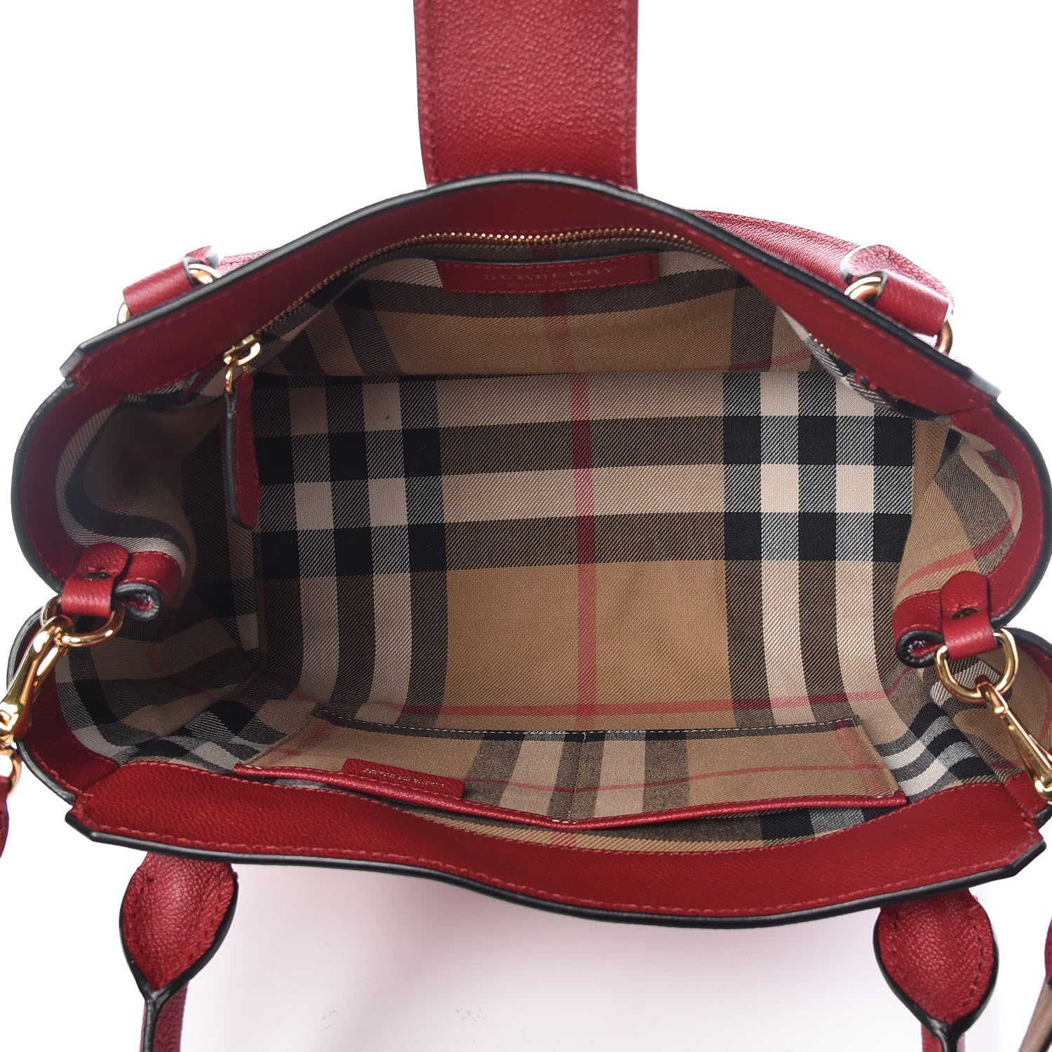 Burberry Soft Grain Medium Buckle Tote Parade Red 5 of 9