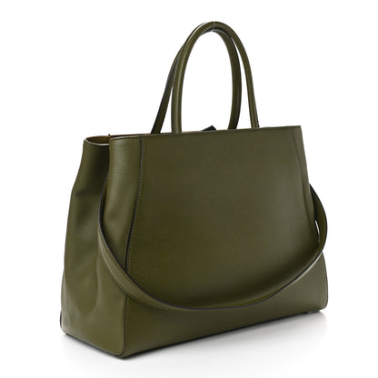 Fendi Vitello Elite Flamingo Regular 2Jours Tote Oliva 3 of 9