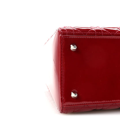 Christian Dior Patent Cannage Medium Lady Dior Red 8 of 10