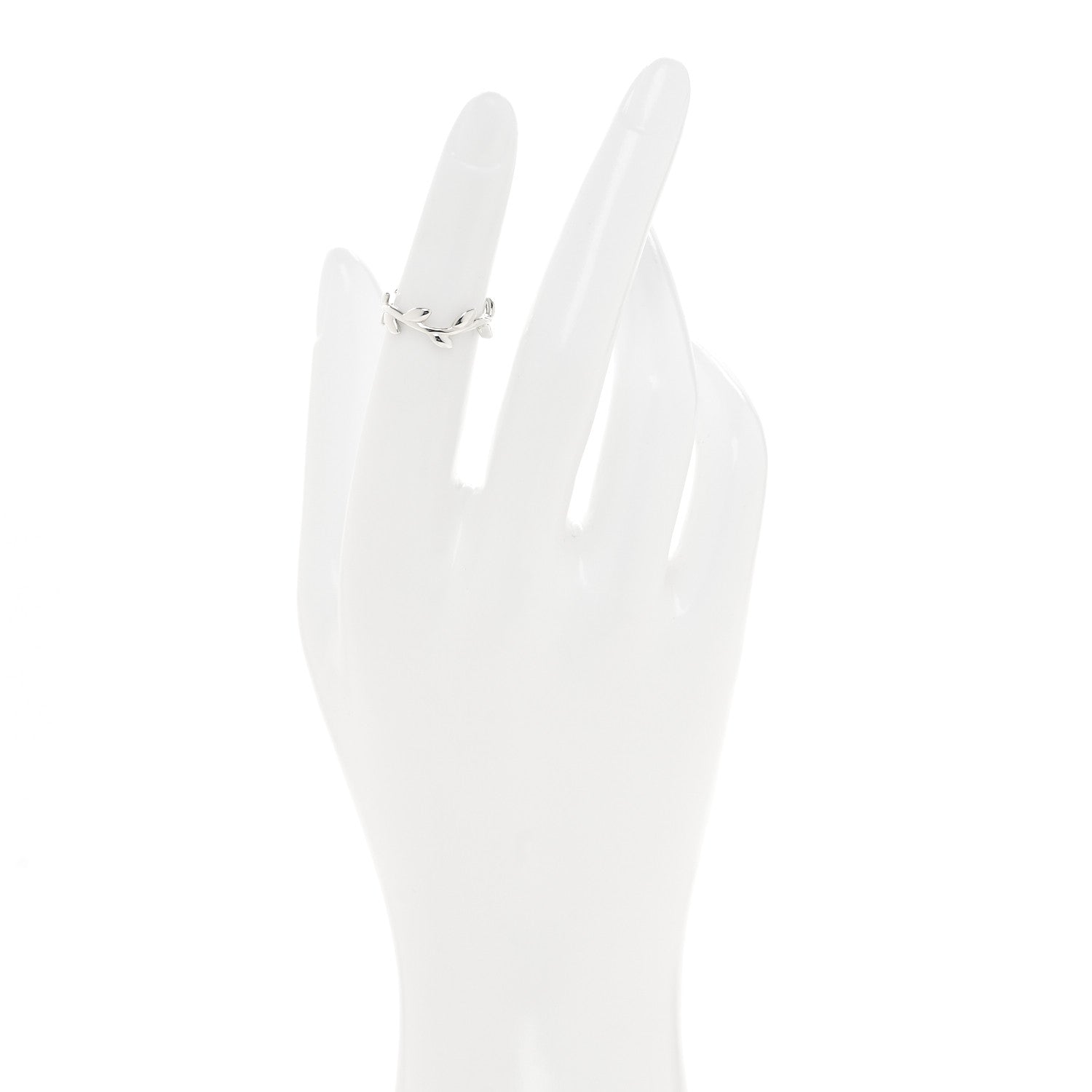 Tiffany Sterling Silver Paloma Picasso Narrow Olive Leaf Band Ring 47 4 2 of 4