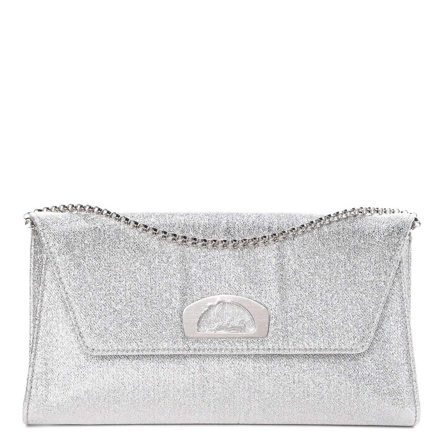 Glitter Fabric Vero Dodat Clutch Silver