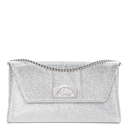 Christian Louboutin Glitter Fabric Vero Dodat Clutch Silver 1 of 6