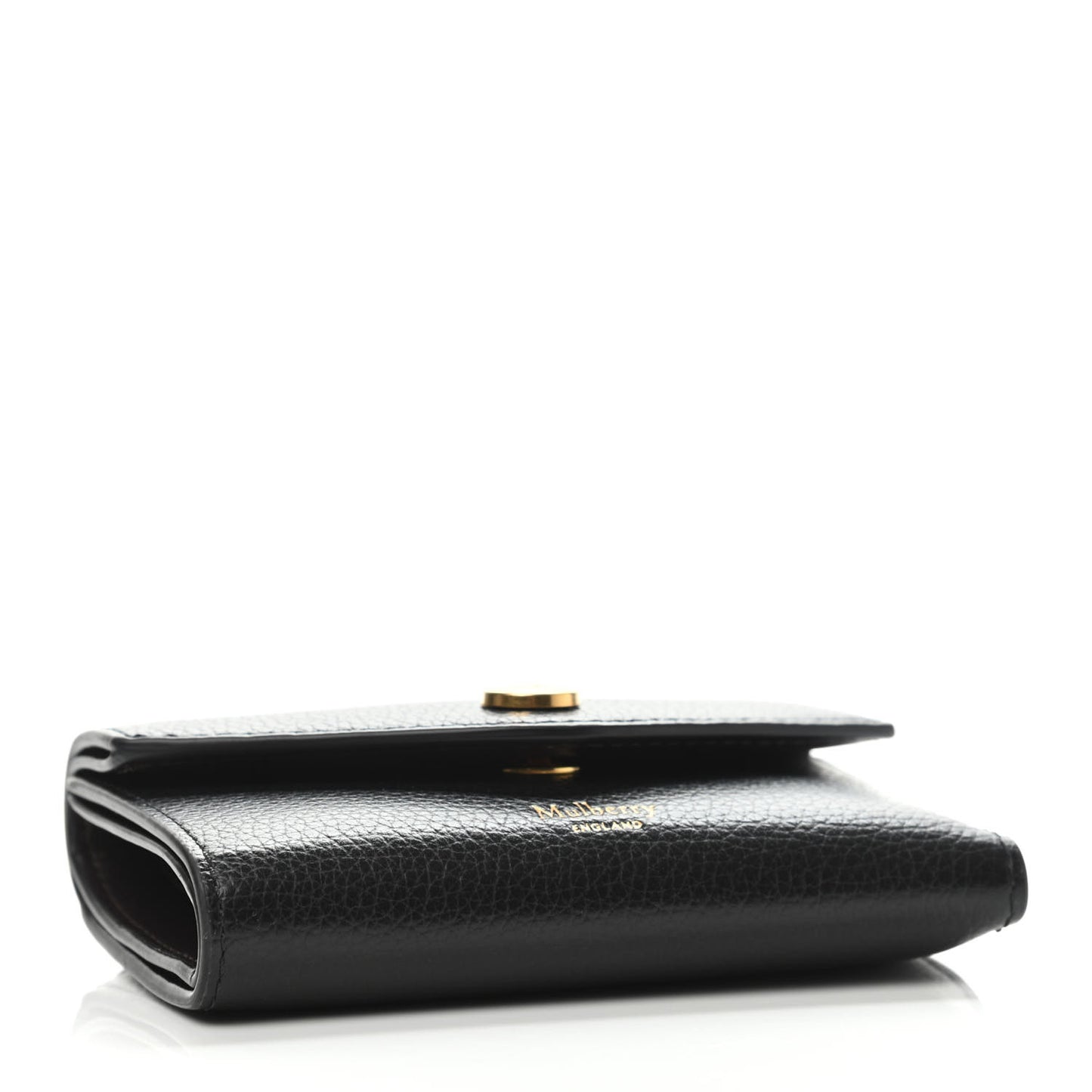 Heavy Grain Folded Multi Card Case Wallet Black