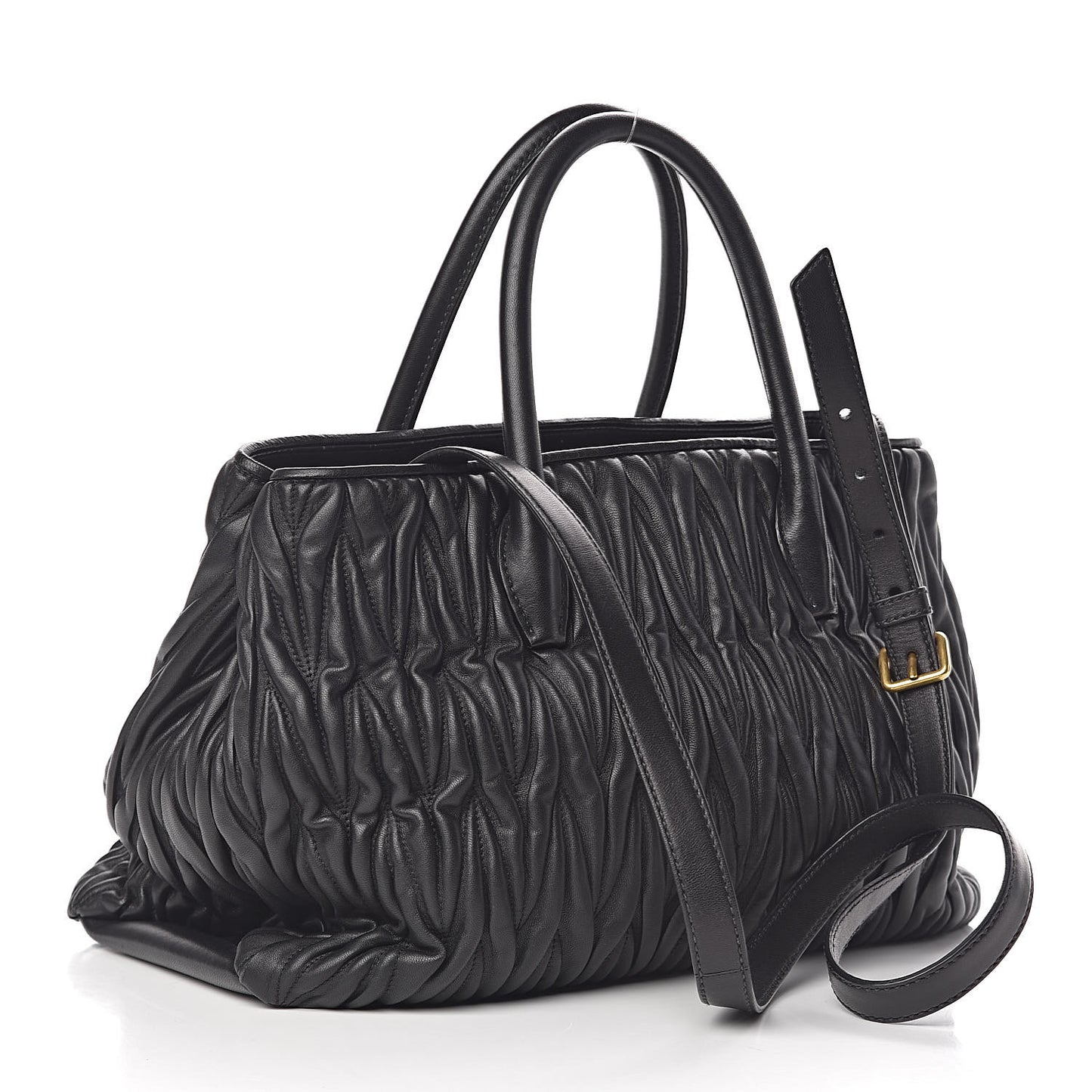 Nappa Matelasse Tote Black