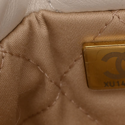 Chanel Shiny Calfskin Quilted Mini Chanel 22 White 7 of 10