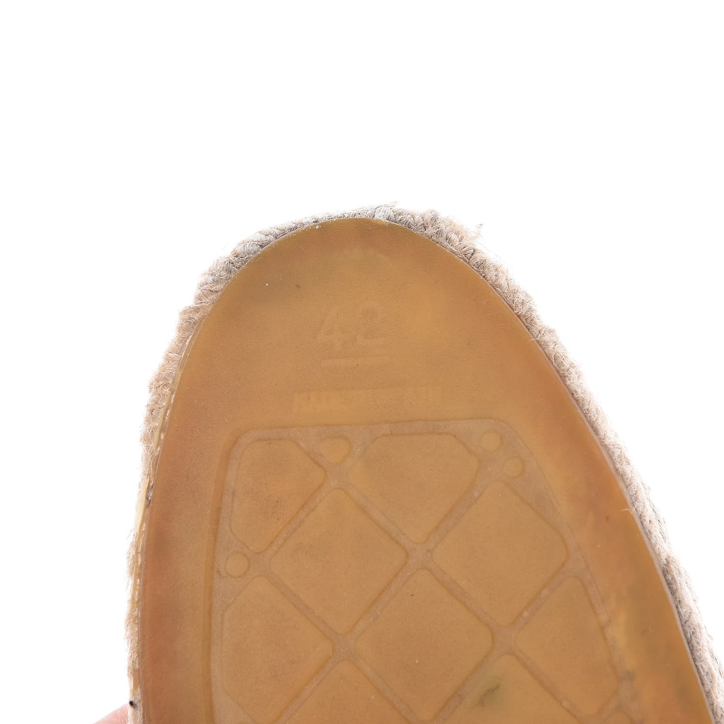 Lambskin CC Espadrilles 42 Beige Black