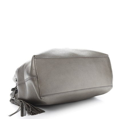 Gucci Metallic Pebbled Calfskin Medium Soho Chain Shoulder Bag Sasso 4 of 11