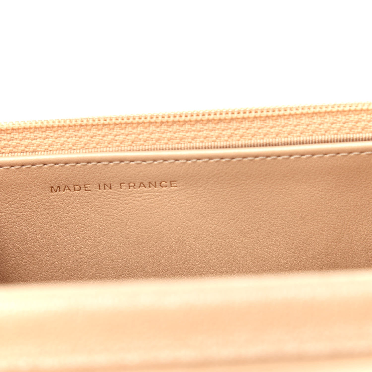 Chanel Iridescent Caviar Quilted Wallet On Chain WOC Beige 7 of 11