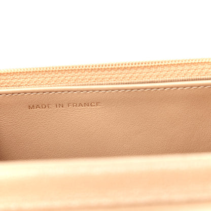 Chanel Iridescent Caviar Quilted Wallet On Chain WOC Beige 7 of 11