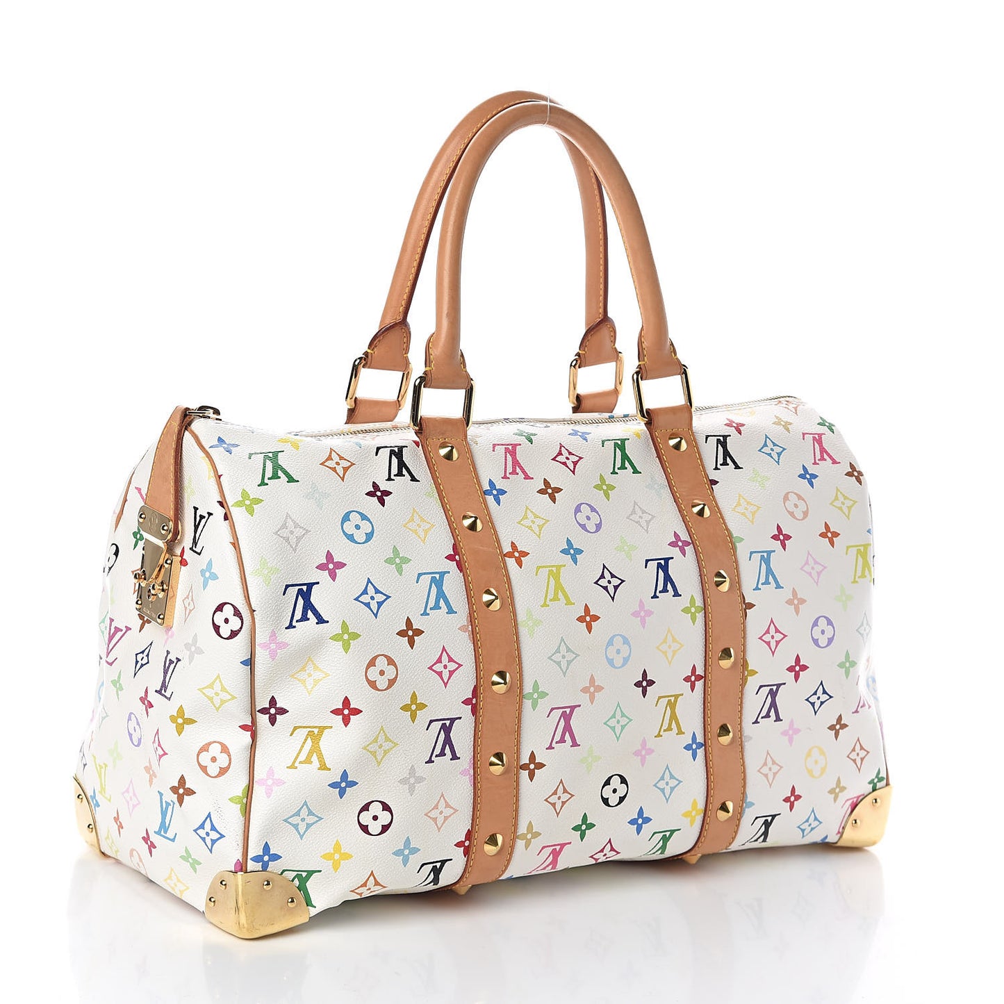 Monogram Multicolor Keepall 45 White