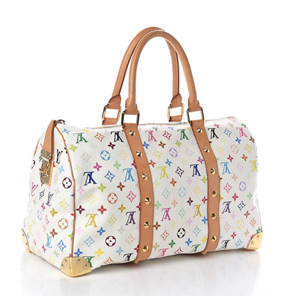 Louis Vuitton Monogram Multicolor Keepall 45 White 3 of 9