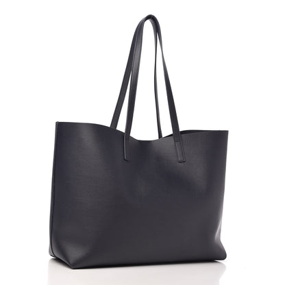 Saint Laurent Calfskin Large Shopping Tote Deep Marine 3 of 8