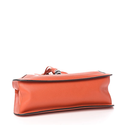 Gucci Cellarius Calfskin Medium Bamboo Daily Flap Shoulder Bag New Dark Orange 4 of 10