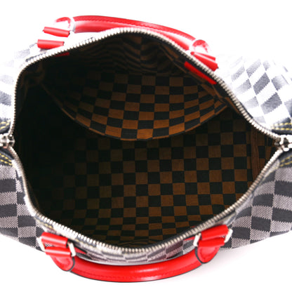 Louis Vuitton Damier Speedy Bandouliere 30 Black White 5 of 9