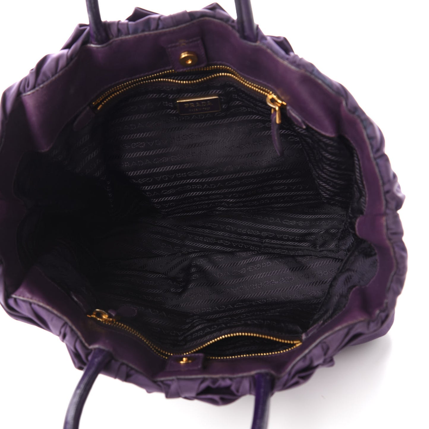 Tessuto Nylon Origami Pleated Handbag Mirtillo