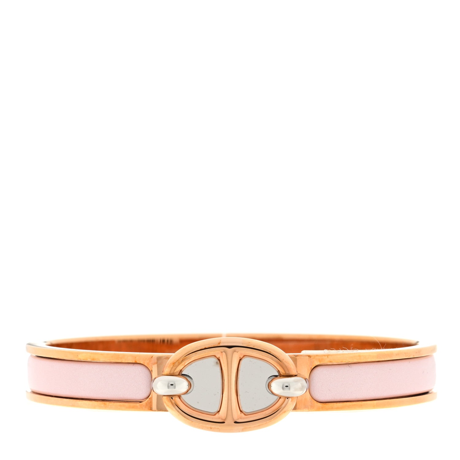 Hermes Enamel Mini Clic Chaine D'Ancre Bracelet GM Rose Candeur 1 of 3
