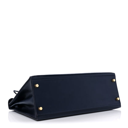 Hermes Box Kelly Sellier 32 Bleu Marine 4 of 34