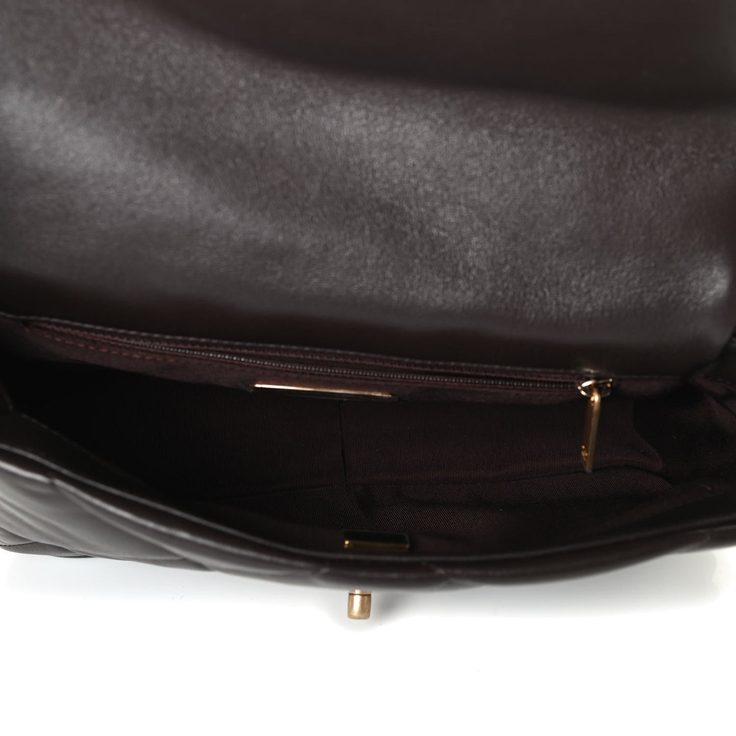 Lambskin Quilted Medium Chanel 19 Flap Dark Brown