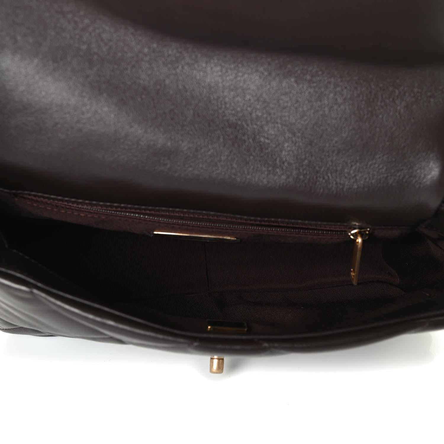 Chanel Lambskin Quilted Medium Chanel 19 Flap Dark Brown 4 of 4