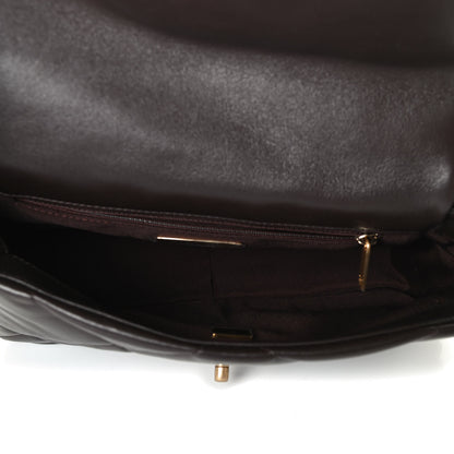 Chanel Lambskin Quilted Medium Chanel 19 Flap Dark Brown 4 of 4