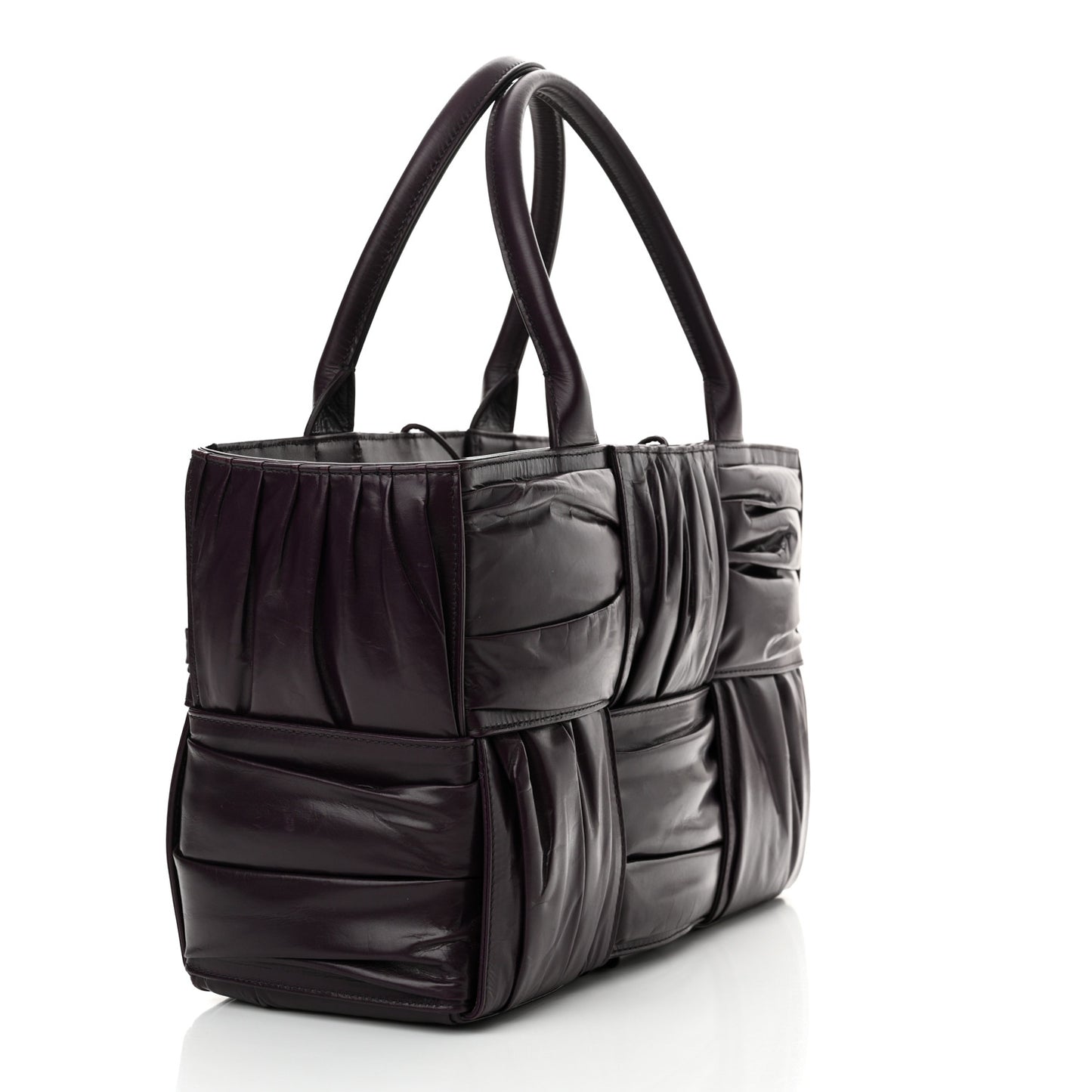 Foulard Intrecciato Pleated Medium Arco Tote Dark Mystic