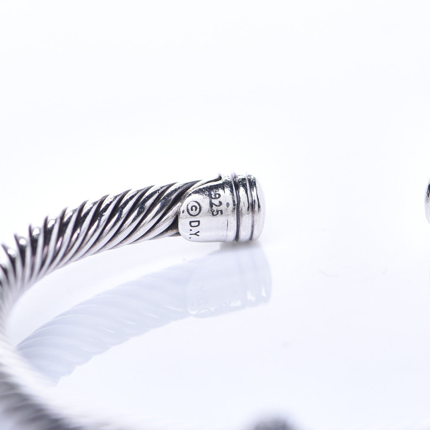 Sterling Silver Blue Sapphire 5mm Cable Classics Single Station Bracelet