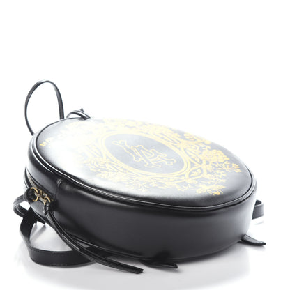 Gucci Calfskin LA Round Backpack Black Gold 3 of 8
