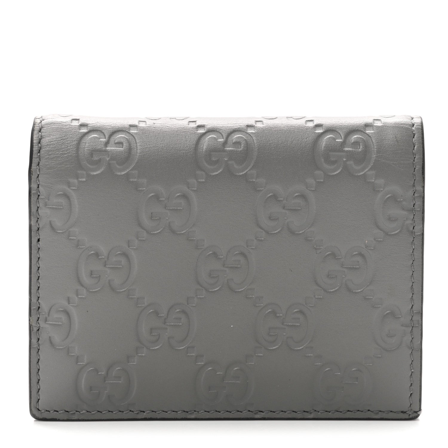 Gucci Guccissima Card Case Wallet Grey 1 of 7