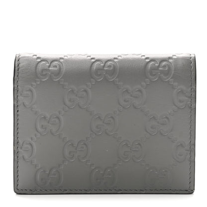 Gucci Guccissima Card Case Wallet Grey 1 of 7
