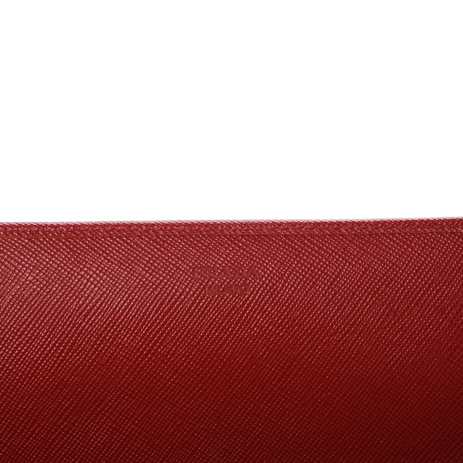Prada Saffiano Metal Continental Wallet Flap Fuoco 6 of 8