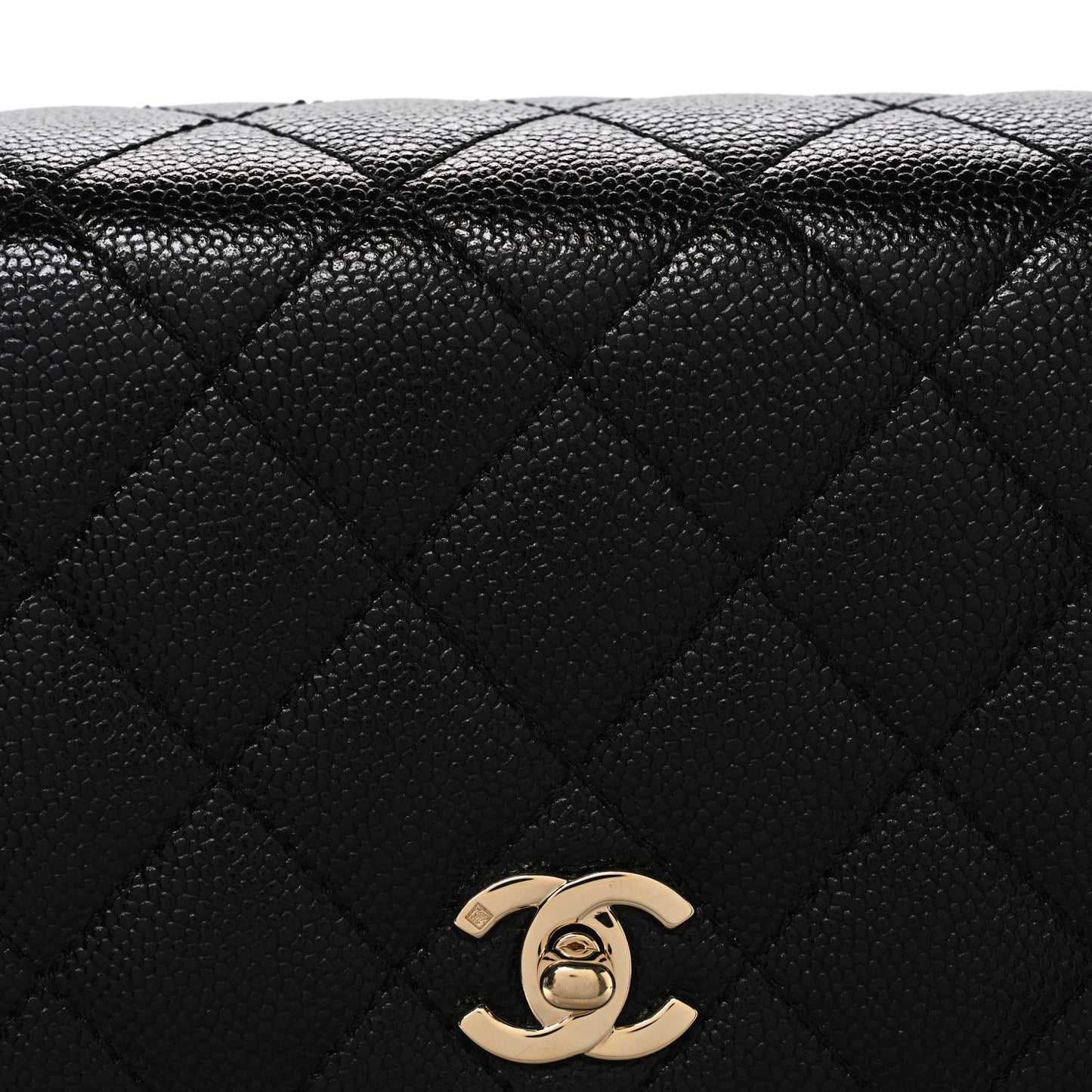 Caviar Quilted Jumbo Kelly Flap Black