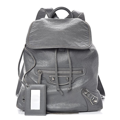 Balenciaga Agneau Silver Metallic Edge Hardware Backpack Gris Cendre 1 of 23