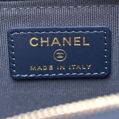 Chanel Caviar Quilted CC Zip Around Card Holder Navy 6 of 8