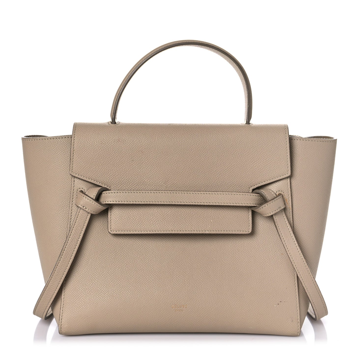 Grained Calfskin Nano Belt Bag Light Taupe