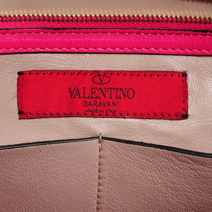 Valentino Garavani Nappa Medium Rockstud Soft Tote Pop Fuxia 7 of 8