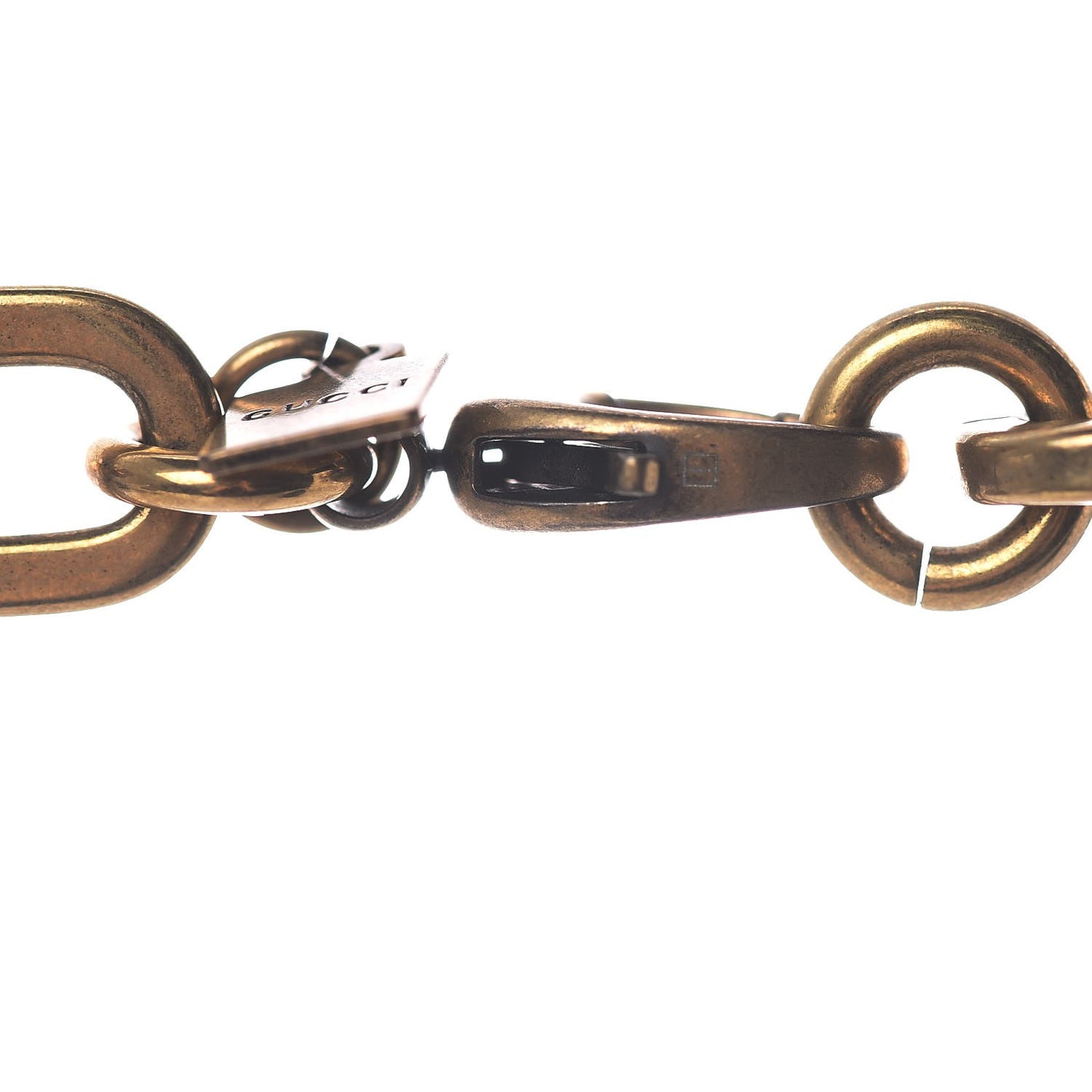 Crystal Chain Necklace Gold